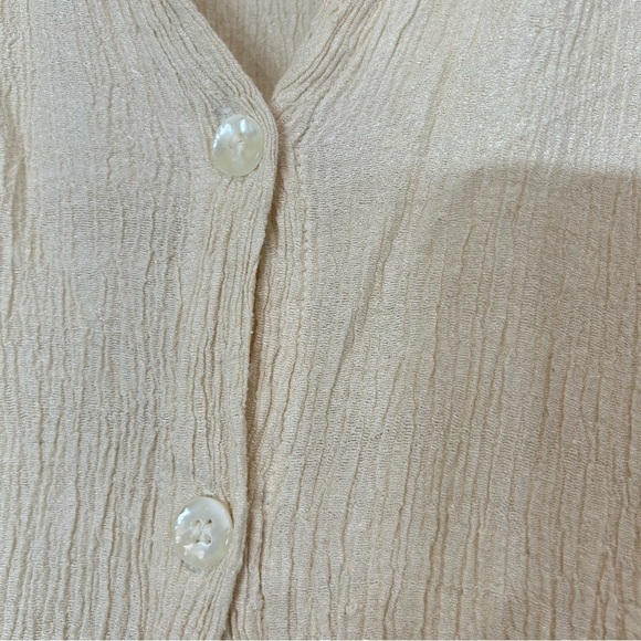 Savannah Morrow The Label long Sleeve button down shirt small women silk bamboo - Picture 4 of 9